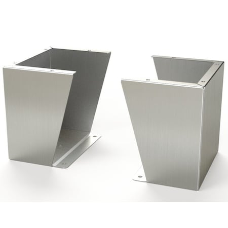 Saginaw Control & Engineering Floor Stand Kit, 12 in. H x 12 in. W x 9.12 in. L, 304 Stainless Steel, 1 PR SCE-FK1212SS